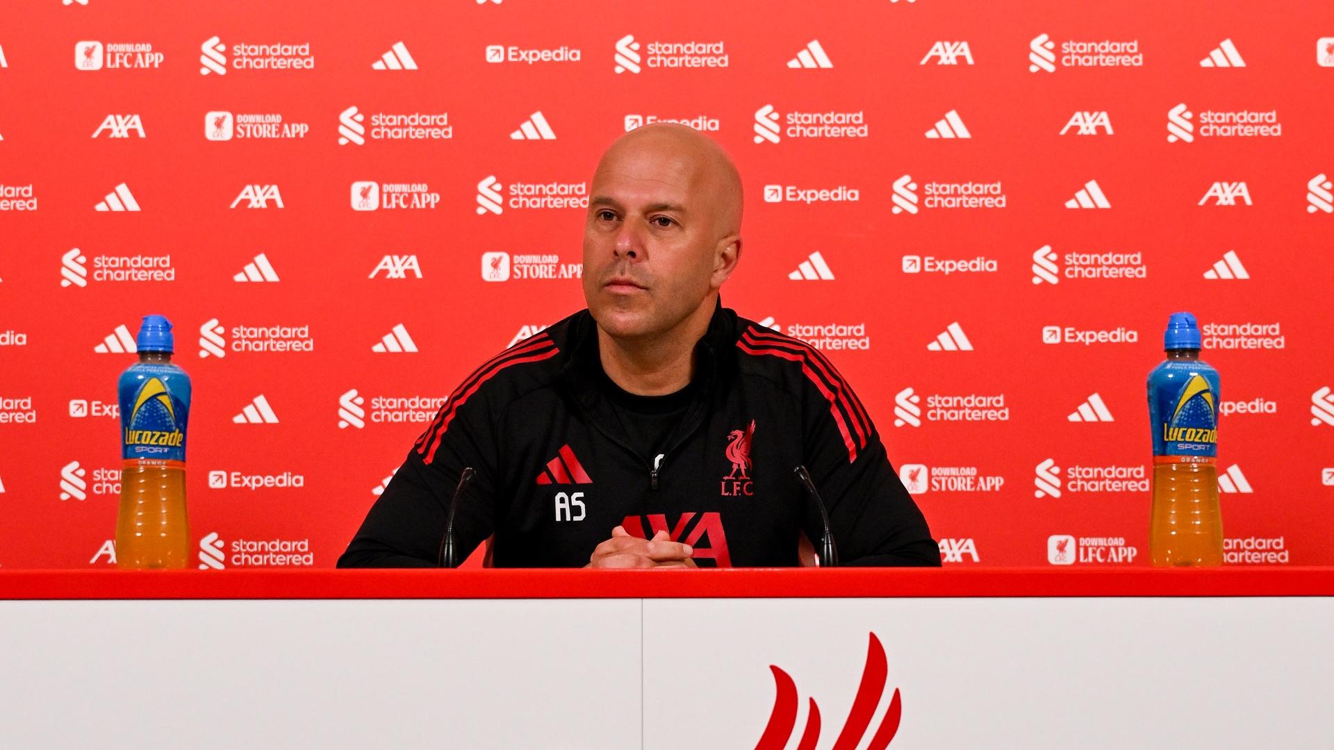 Friday: Watch Arne Slot's pre-Brentford press conference live