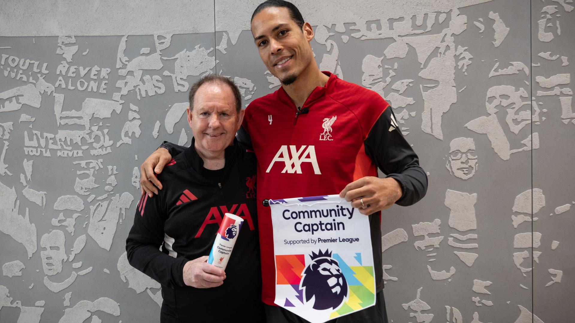 Virgil van Dijk surprises LFC Foundation's Premier League Community Captain with special award