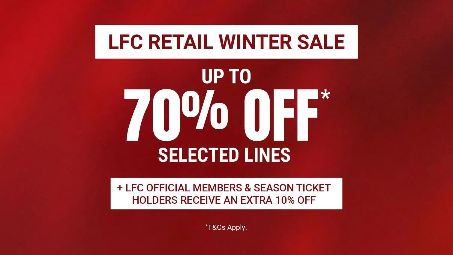 Save up to 70%* in LFC Retail's Winter Sale!