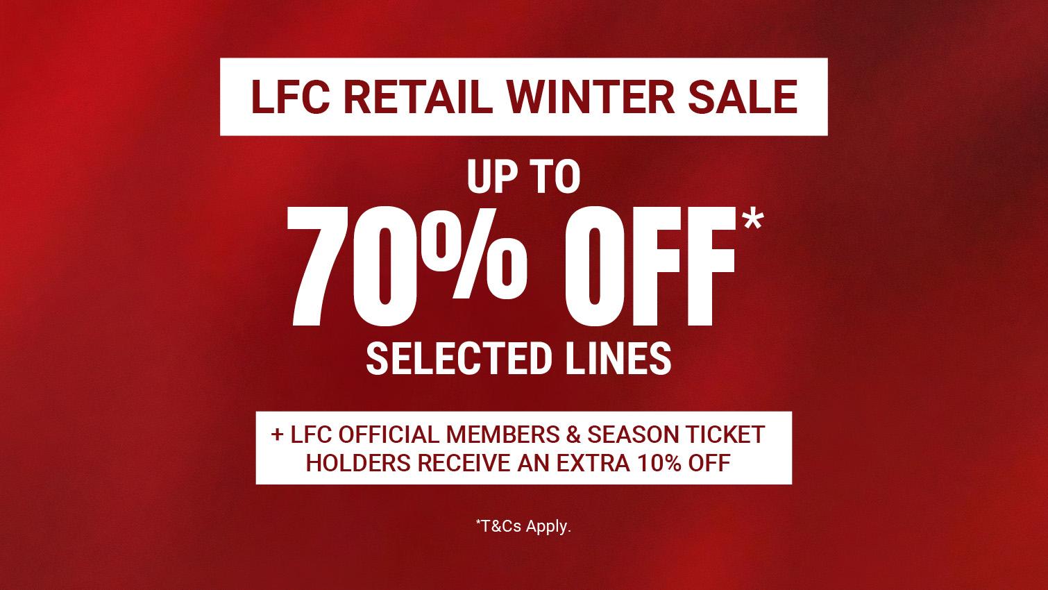 Save up to 70%* in LFC Retail's Winter Sale!