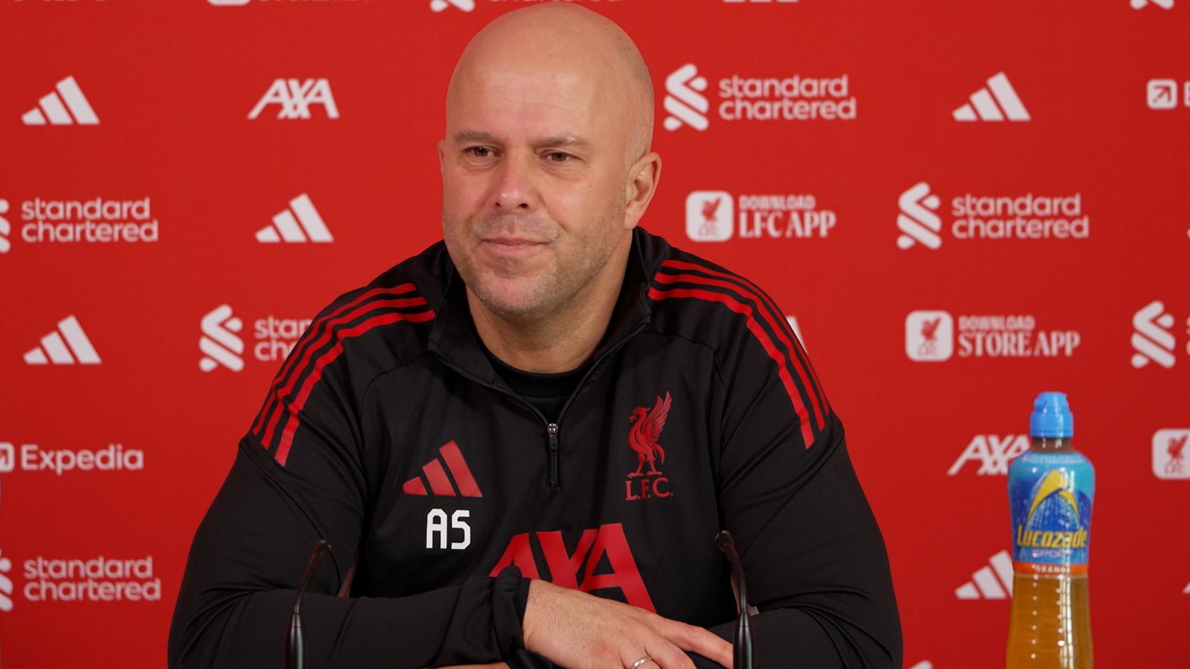 Friday: Watch Arne Slot's pre-Crystal Palace press conference live