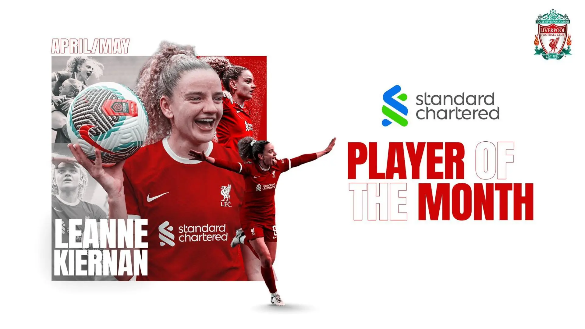 Leanne Kiernan claims LFC Women's final Player of the Month award of 2023-24