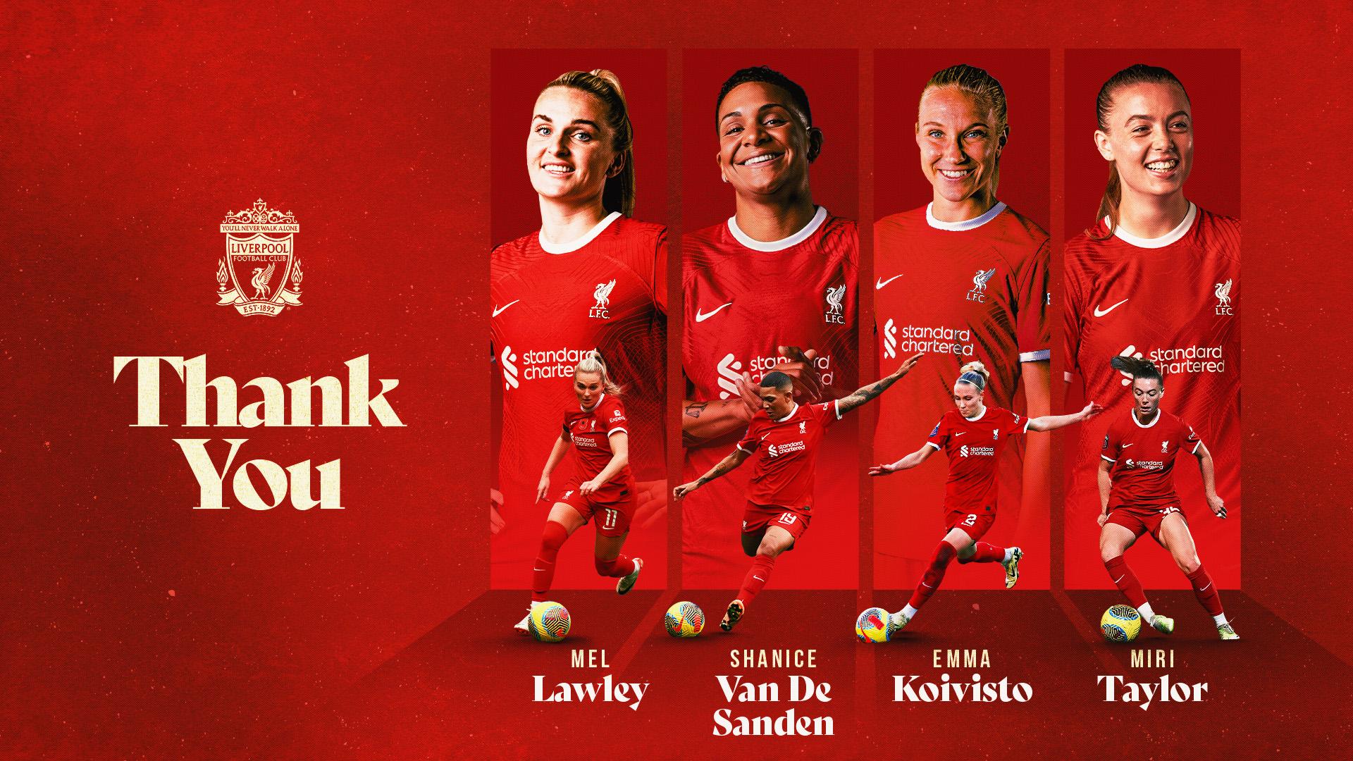 Koivisto, Lawley, Taylor and Van de Sanden to depart LFC Women
