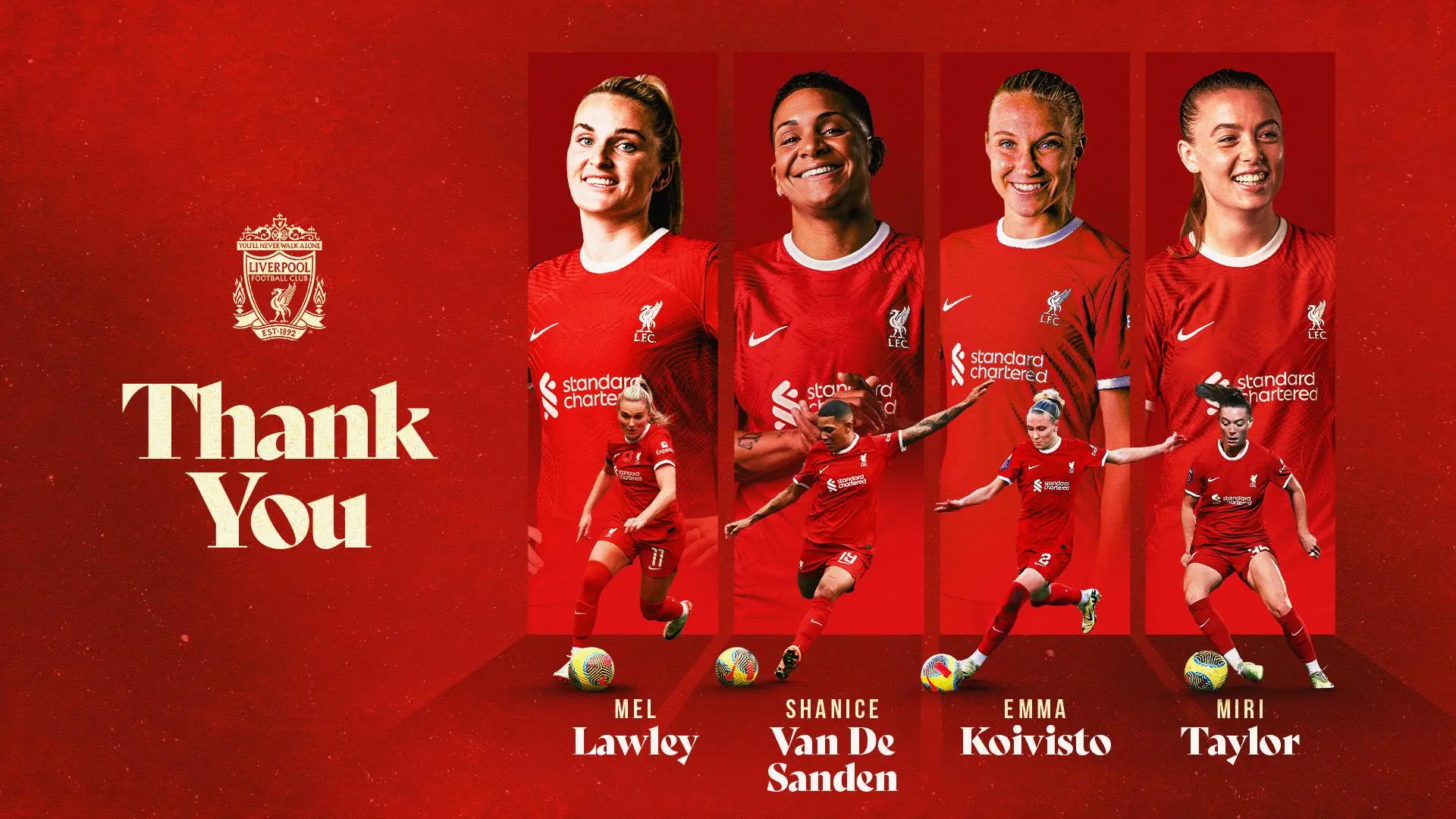 Koivisto, Lawley, Taylor and Van de Sanden to depart LFC Women