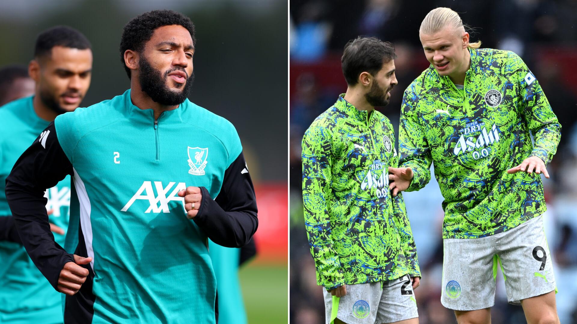 Liverpool v Manchester City: Team news