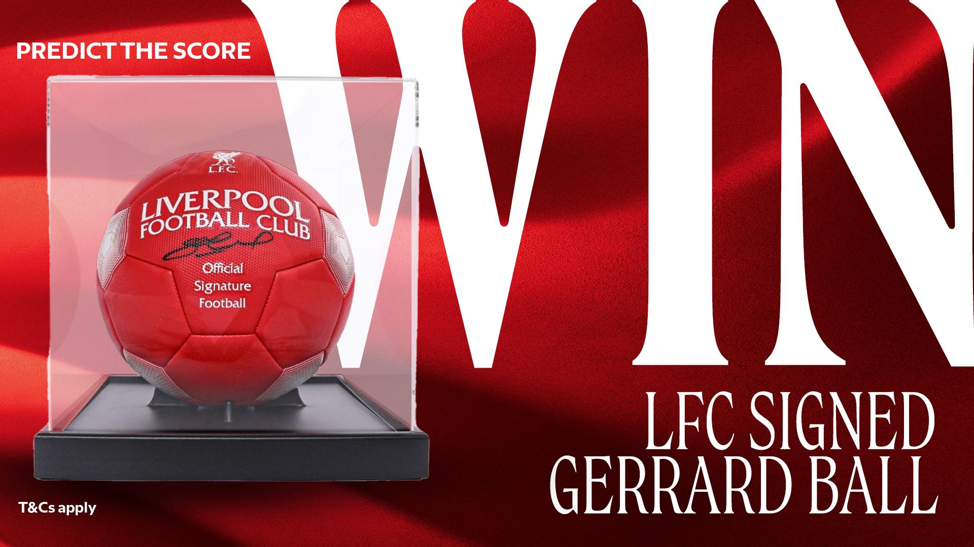 Predict the Carabao Cup final score - win an LFC Gerrard-signed ball