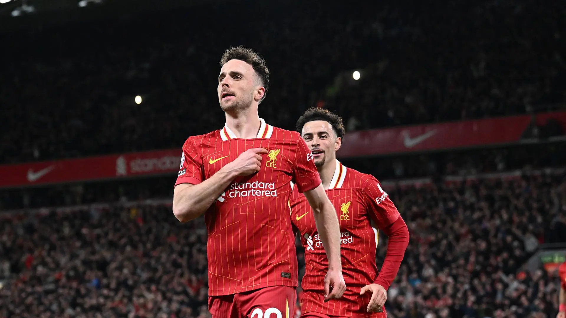 Diogo Jota strike secures derby win and 12-point lead for Liverpool
