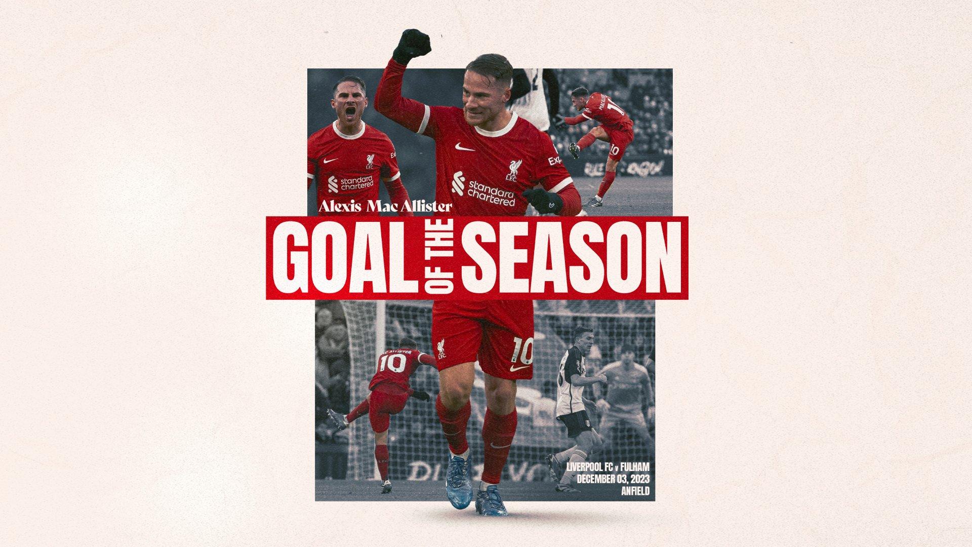 Alexis Mac Allister wins Liverpool Men's Goal of the Season award
