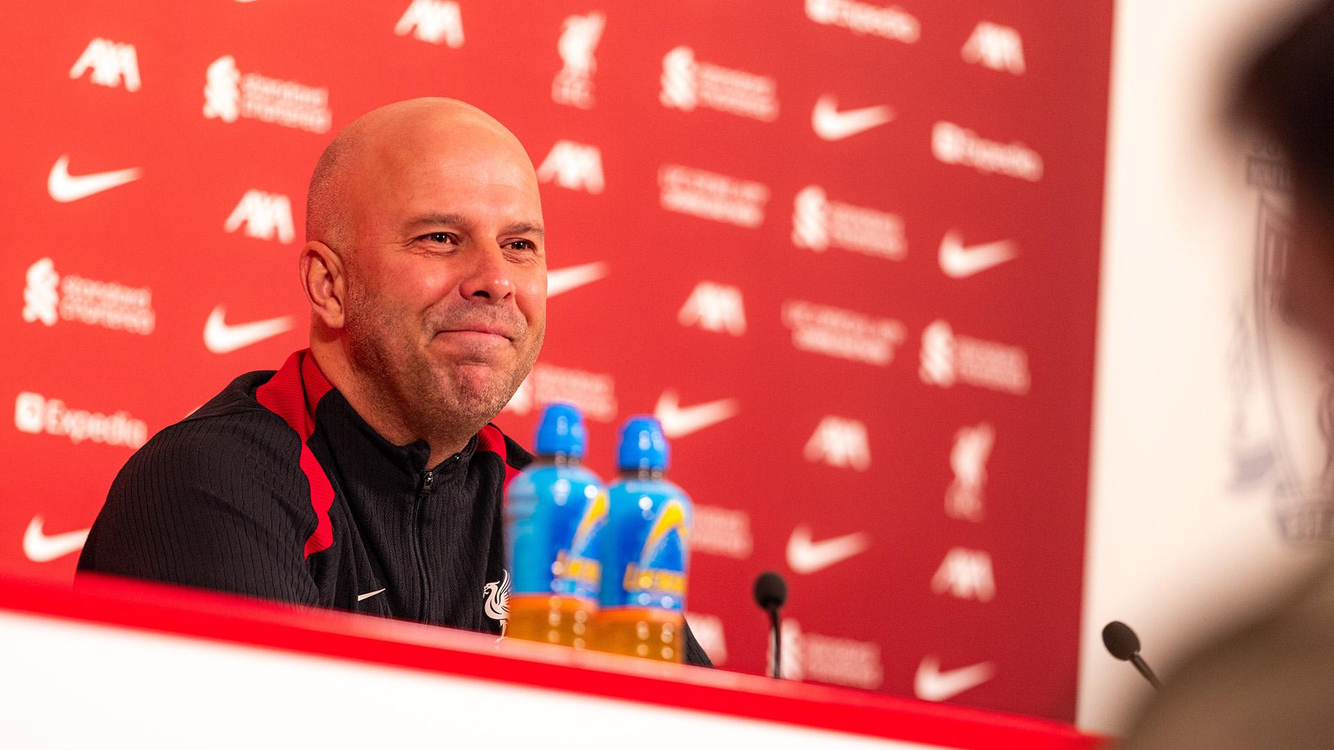 On demand: Watch Arne Slot's pre-Brentford press conference