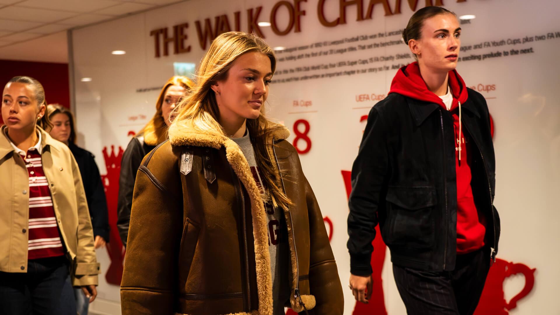 In photos: LFC Women's Tommy Hilfiger-styled arrival at Anfield