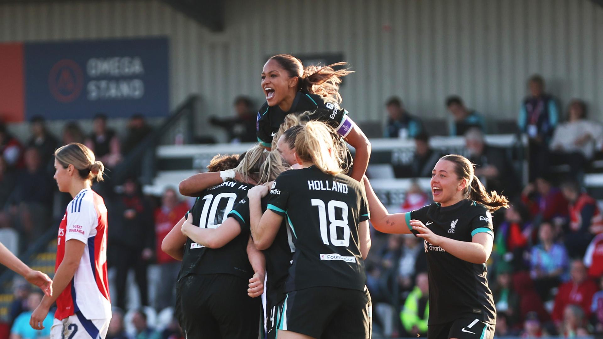 Liverpool overcome Arsenal to earn place in Women's FA Cup semi-finals