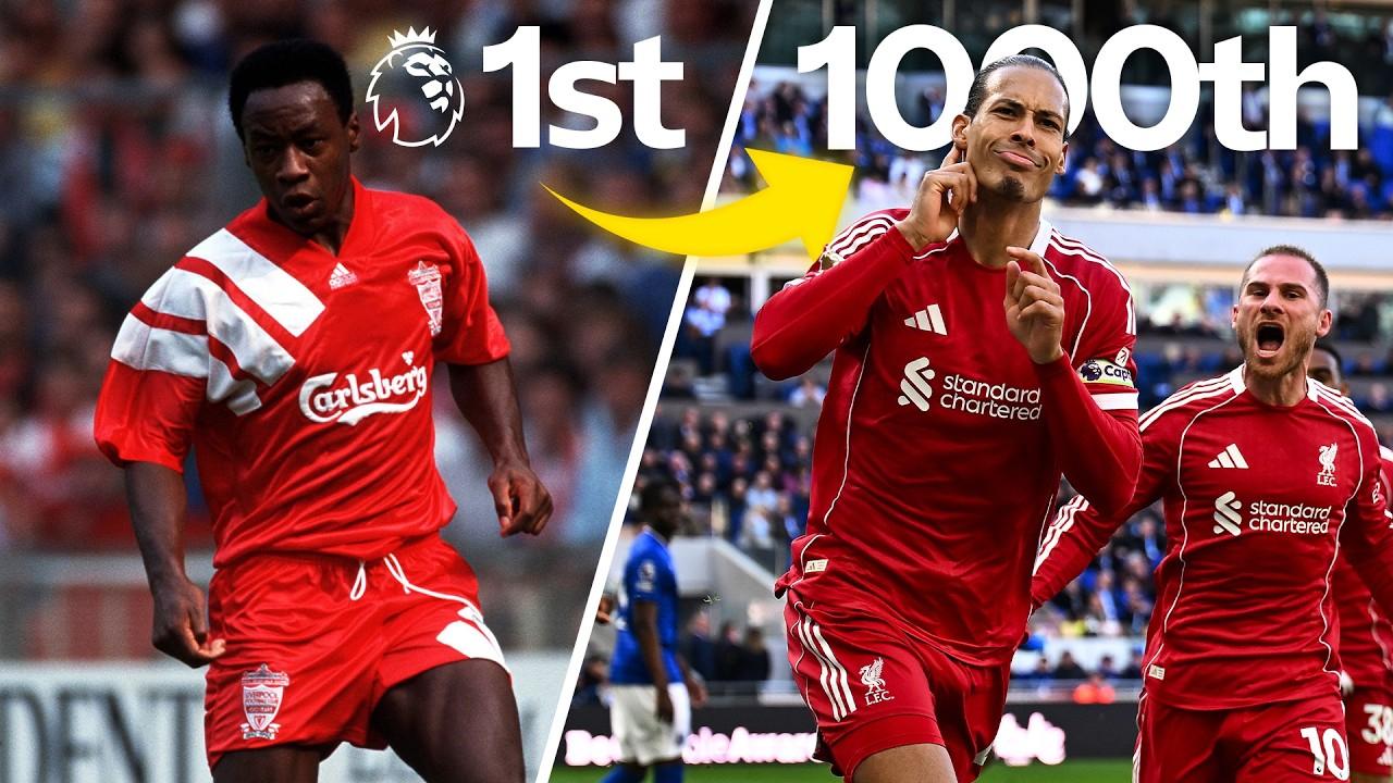 Watch all 1,000 of Liverpool's away goals in the Premier League