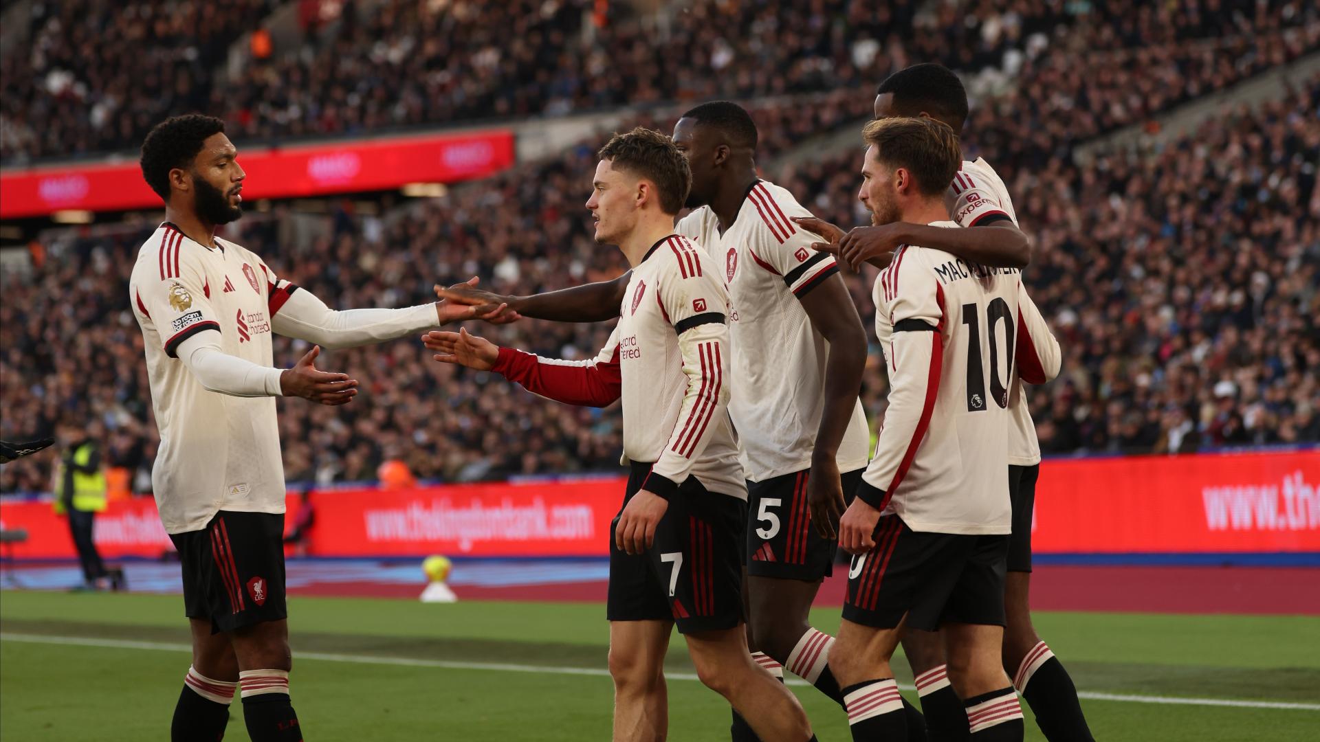 Who was Liverpool's Carlsberg Player of the Match v West Ham?