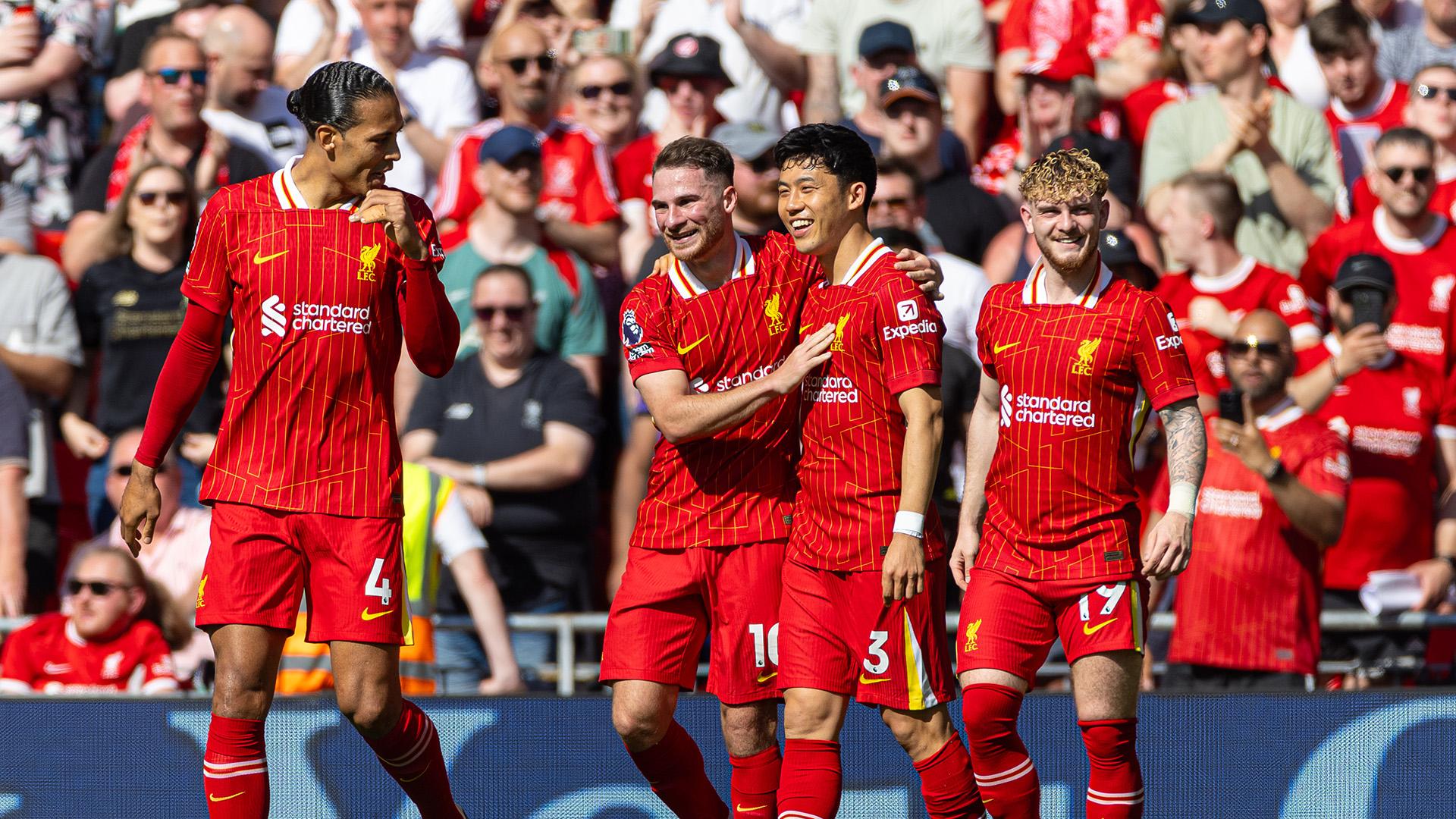 In photos: Liverpool debut new 2024-25 home kit at Anfield