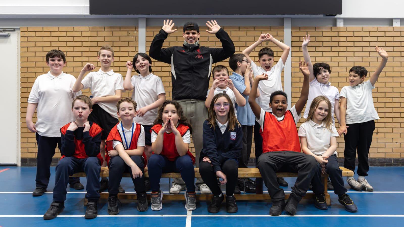 Milos Kerkez visits SEN school as LFC Foundation and Steve Morgan Foundation partnership thrives