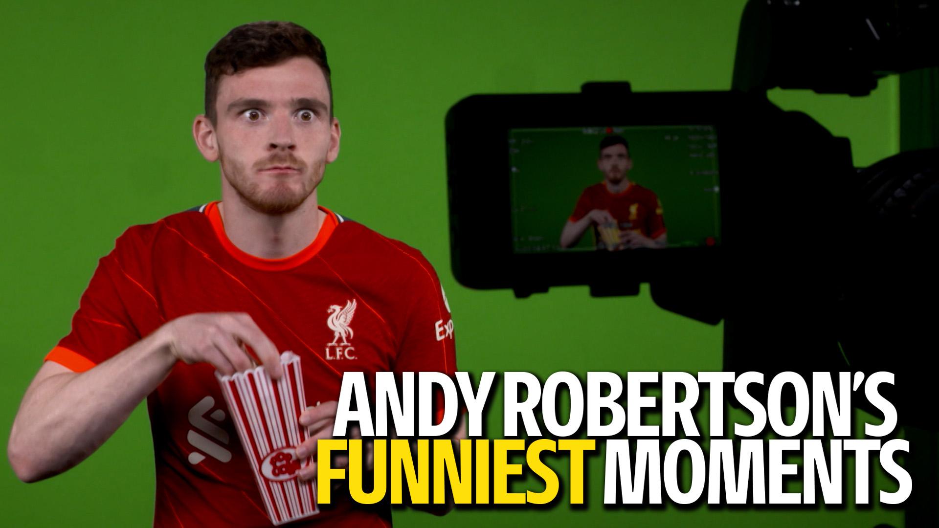Compilation: Nine years of laughs with Andy Robertson at Liverpool