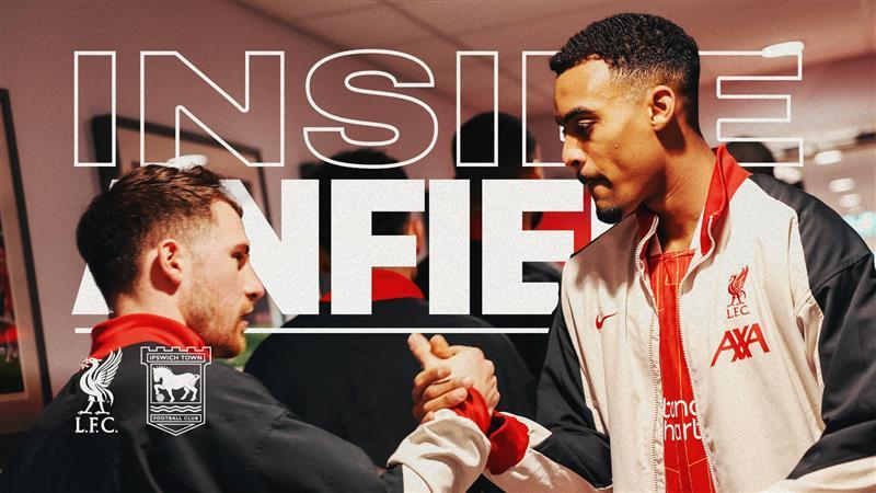 Inside Anfield: Tunnel cam and pitchside views from Liverpool 4-1 Ipswich