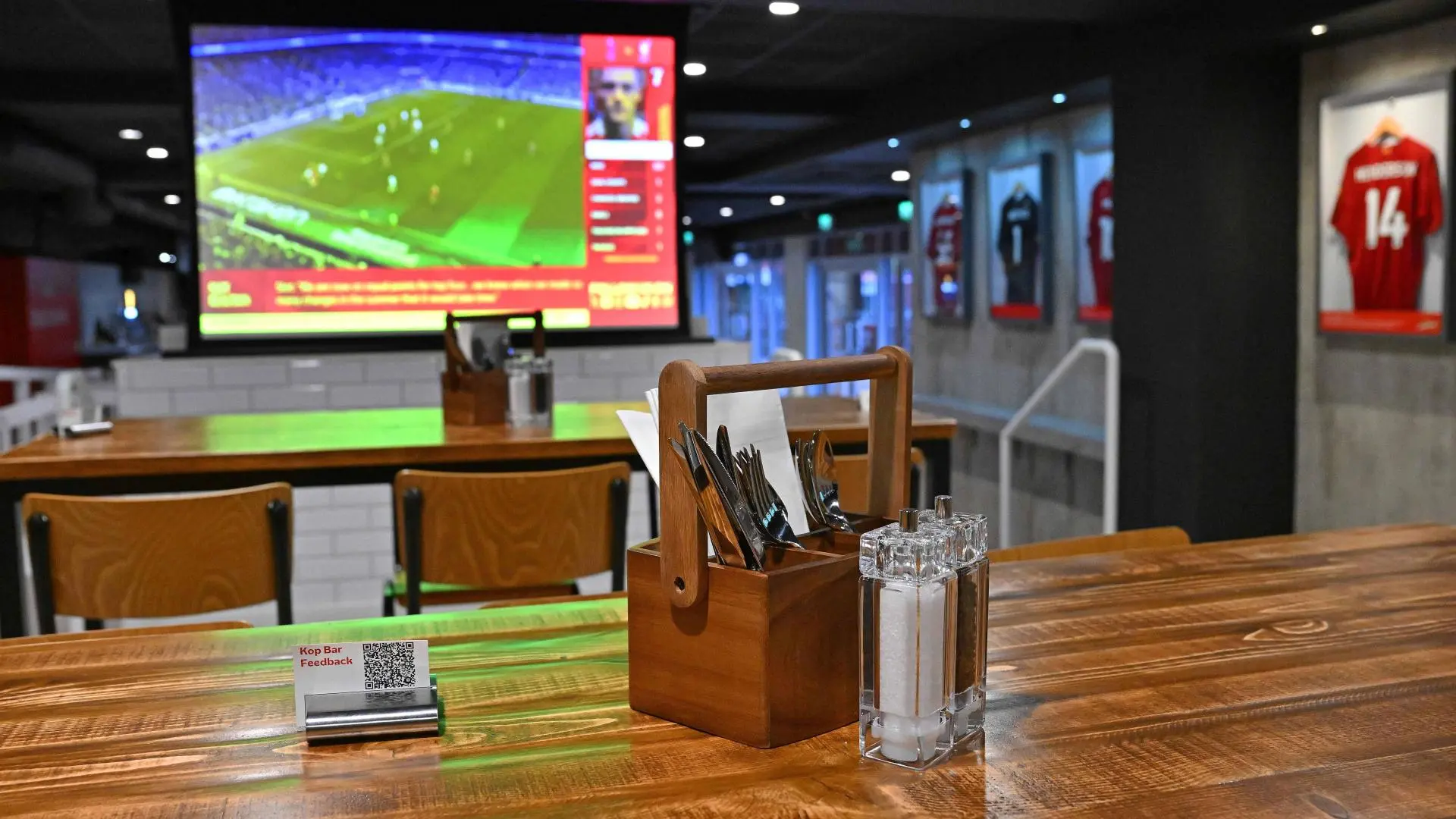 Visit Anfield's Kop bar for fixtures against Chelsea and Brentford