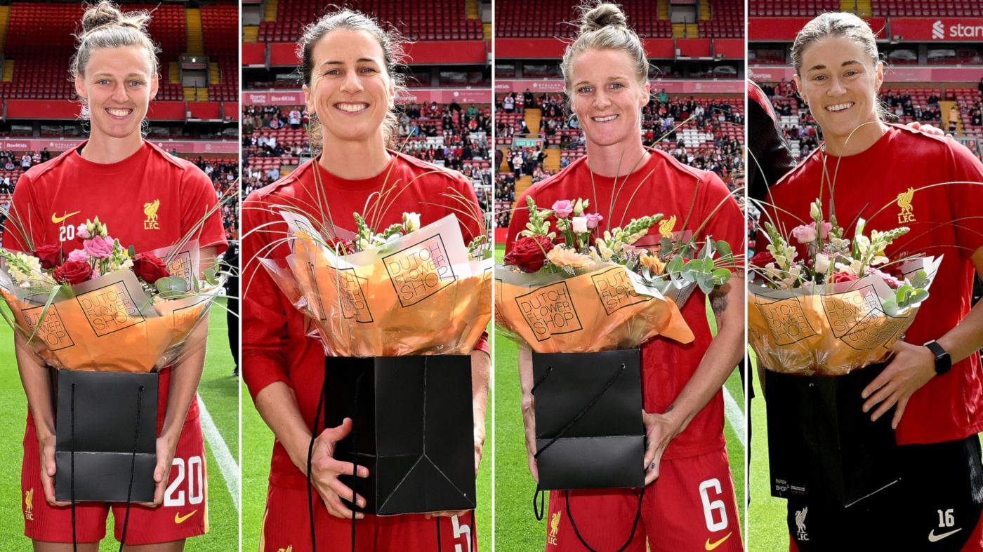 Photos: Anfield tributes for four departing LFC Women players