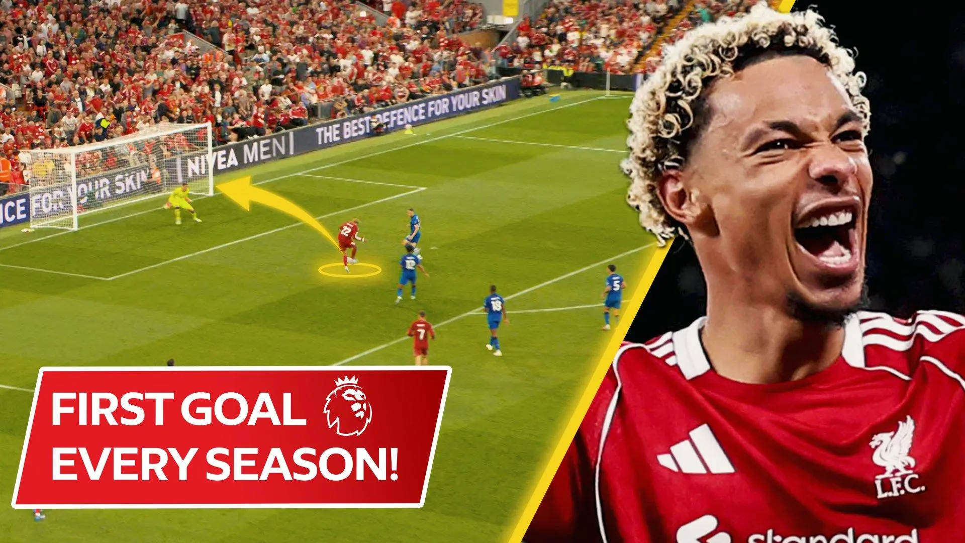 Gerrard, Suarez, Ekitike and more - watch Liverpool's first goal from every Premier League season