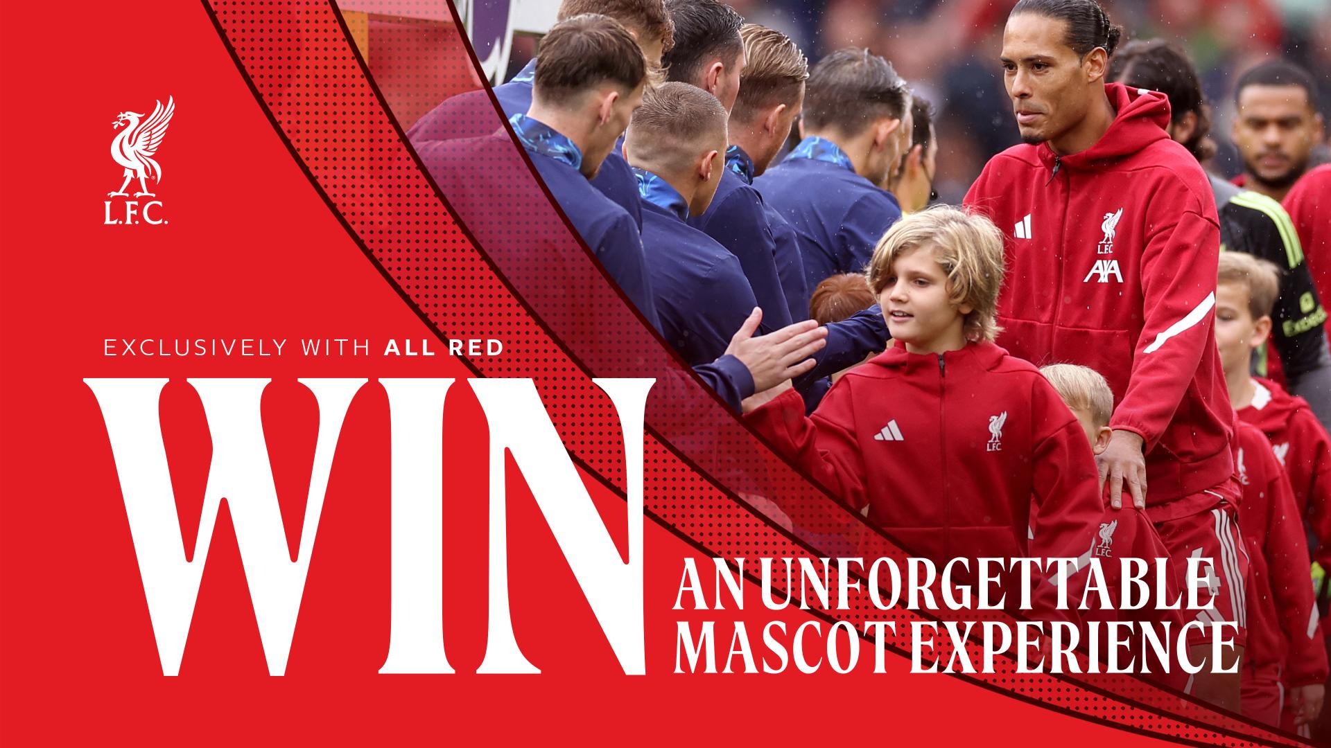 Win a junior mascot weekend: Tickets, mascot place, travel and accommodation