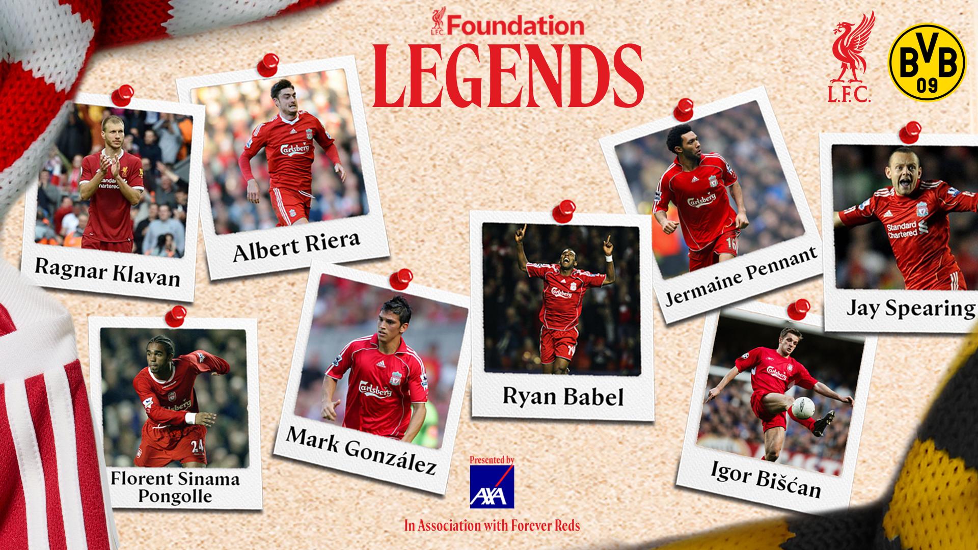 Eight more players confirmed for LFC Legends charity match