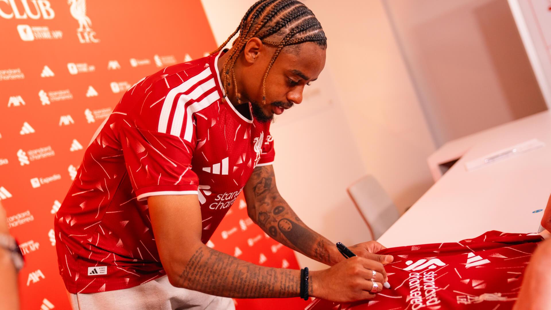 Competition: Win a Liverpool shirt signed by Bradley Barcola