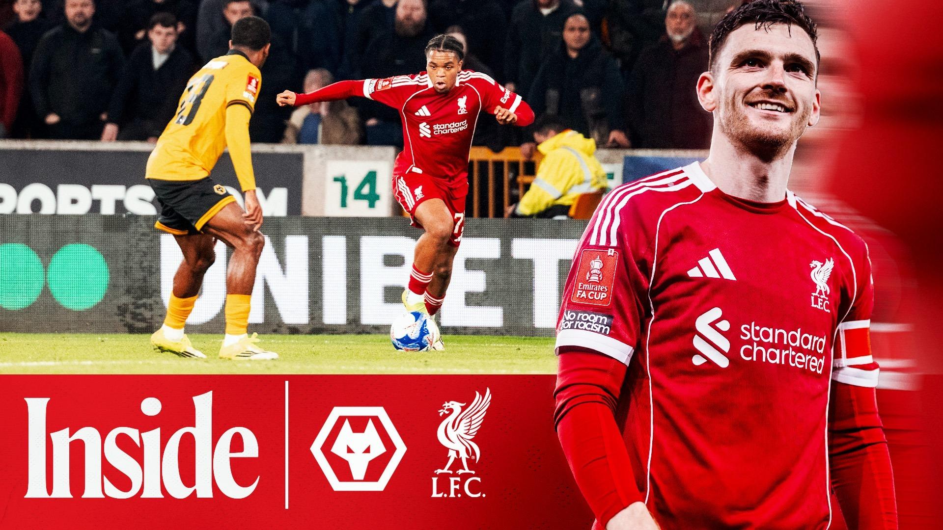 Inside: Unseen moments and angles from Liverpool's FA Cup win at Wolves