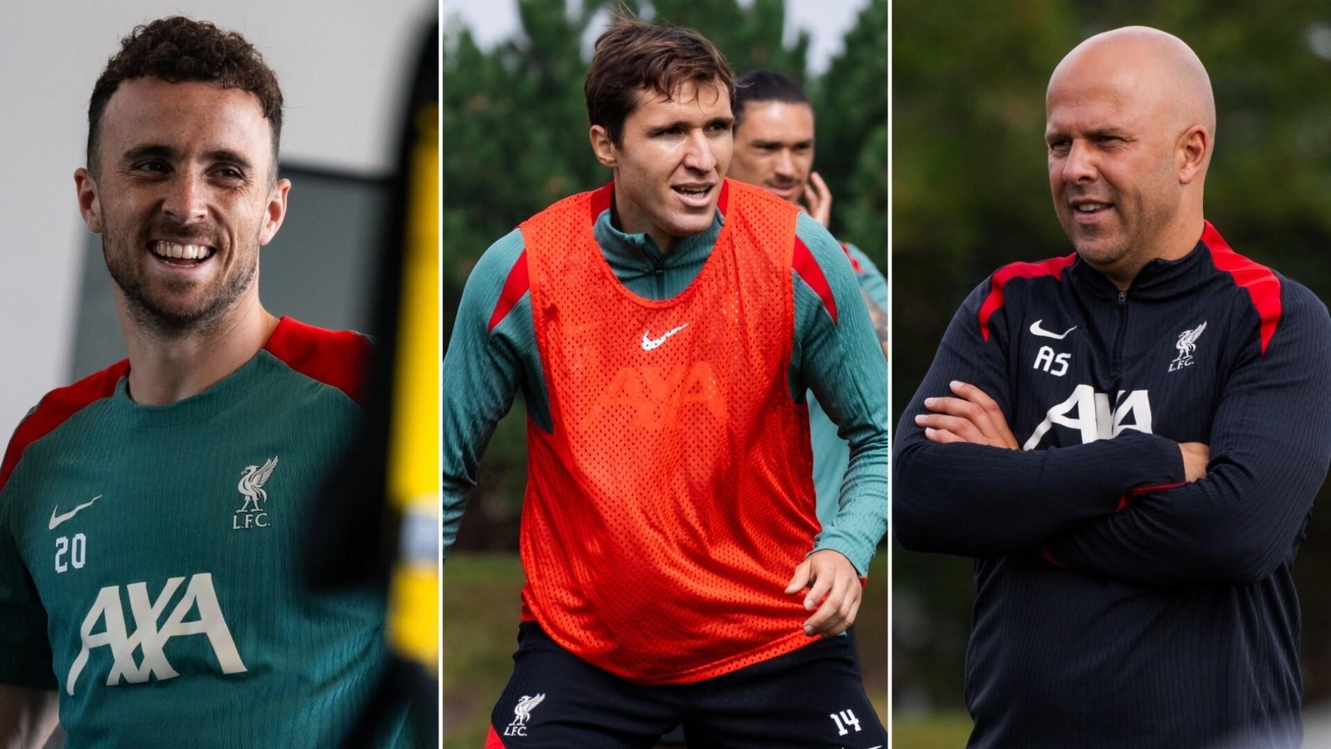 Training photos: Federico Chiesa involved as Liverpool prepare for Old Trafford
