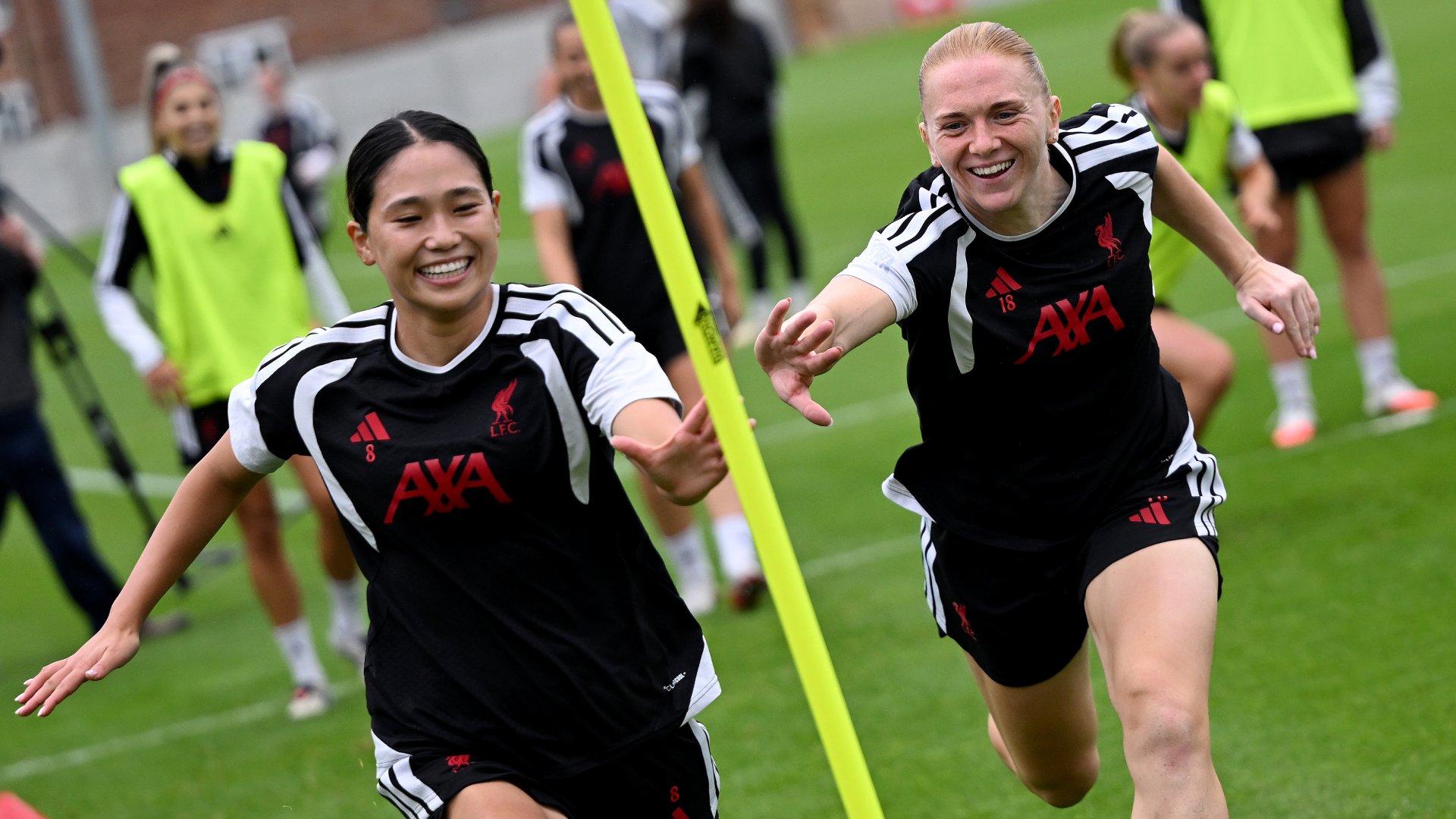 Training photos: Liverpool gear up for WSL opener at Charlton Athletic