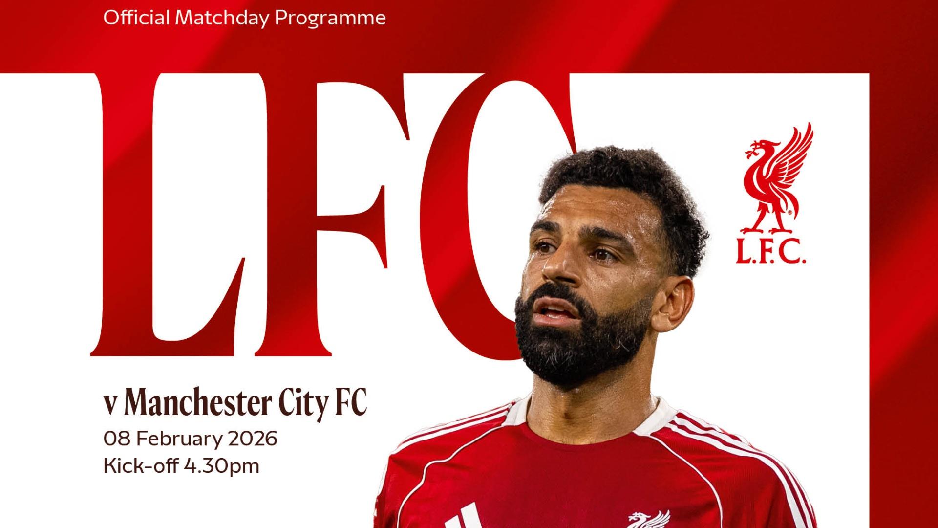 Get your Liverpool v Manchester City official matchday programme