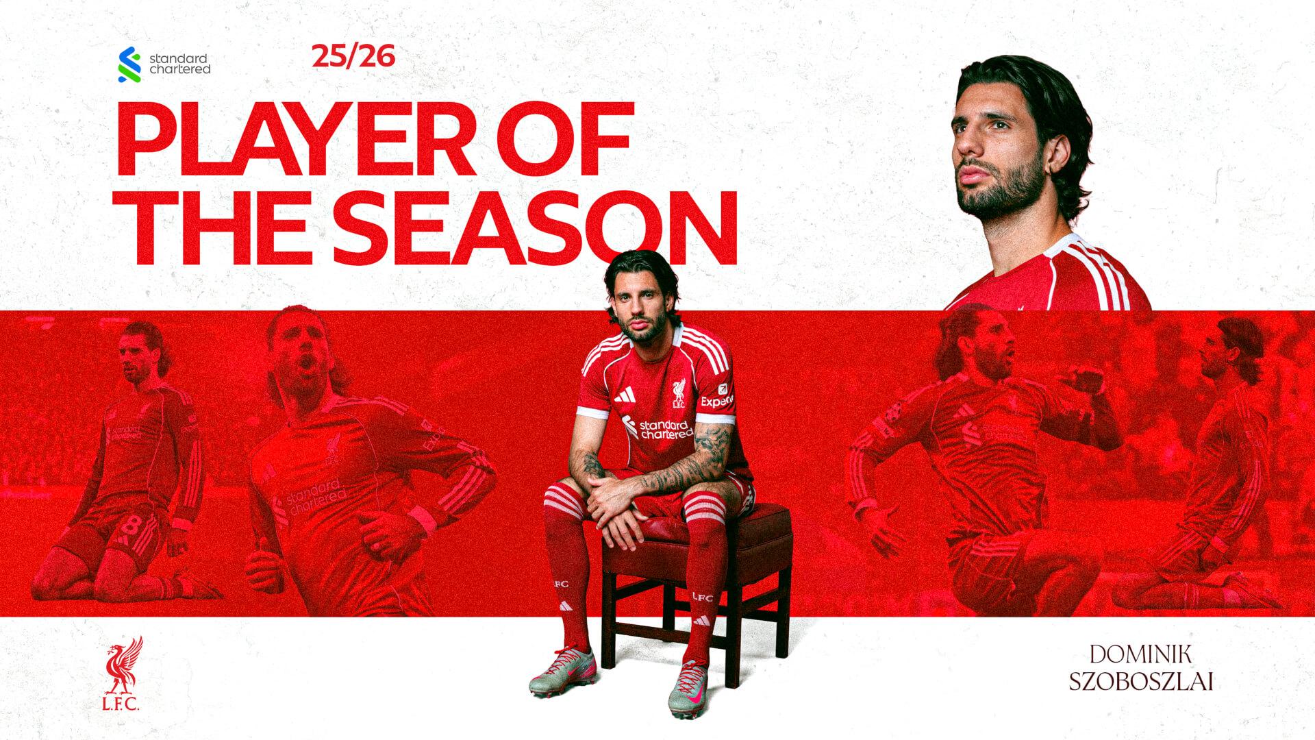 Dominik Szoboszlai wins Liverpool's Men's Player of the Season award