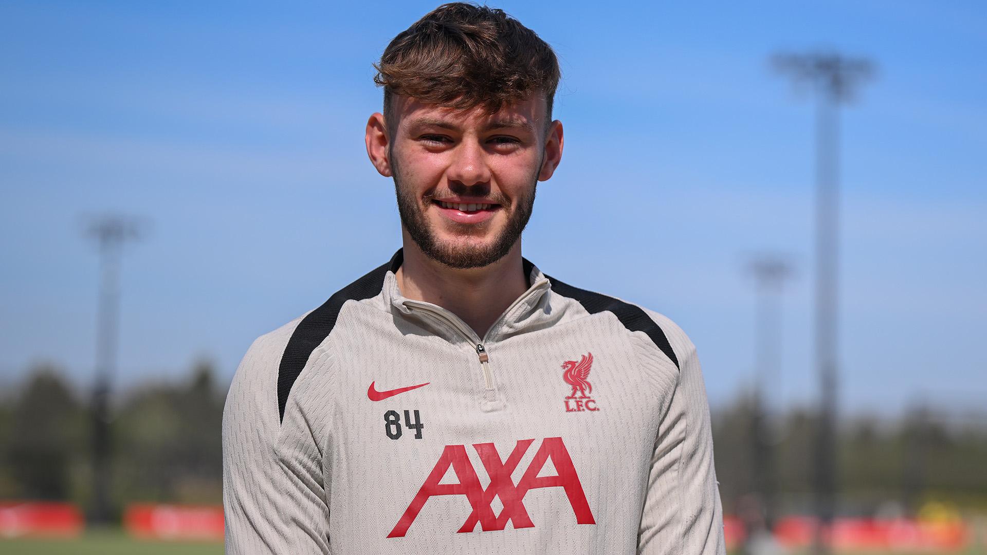 Interview: Watch Conor Bradley's reaction to his new Liverpool contract