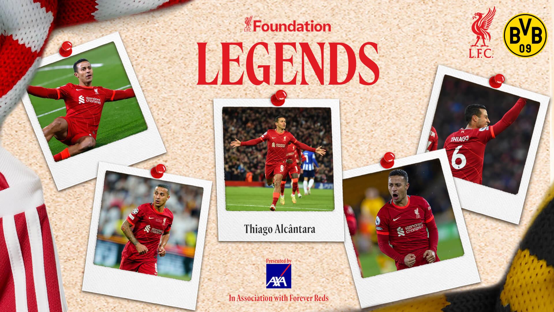 Thiago Alcantara to make LFC Legends debut at Anfield in March
