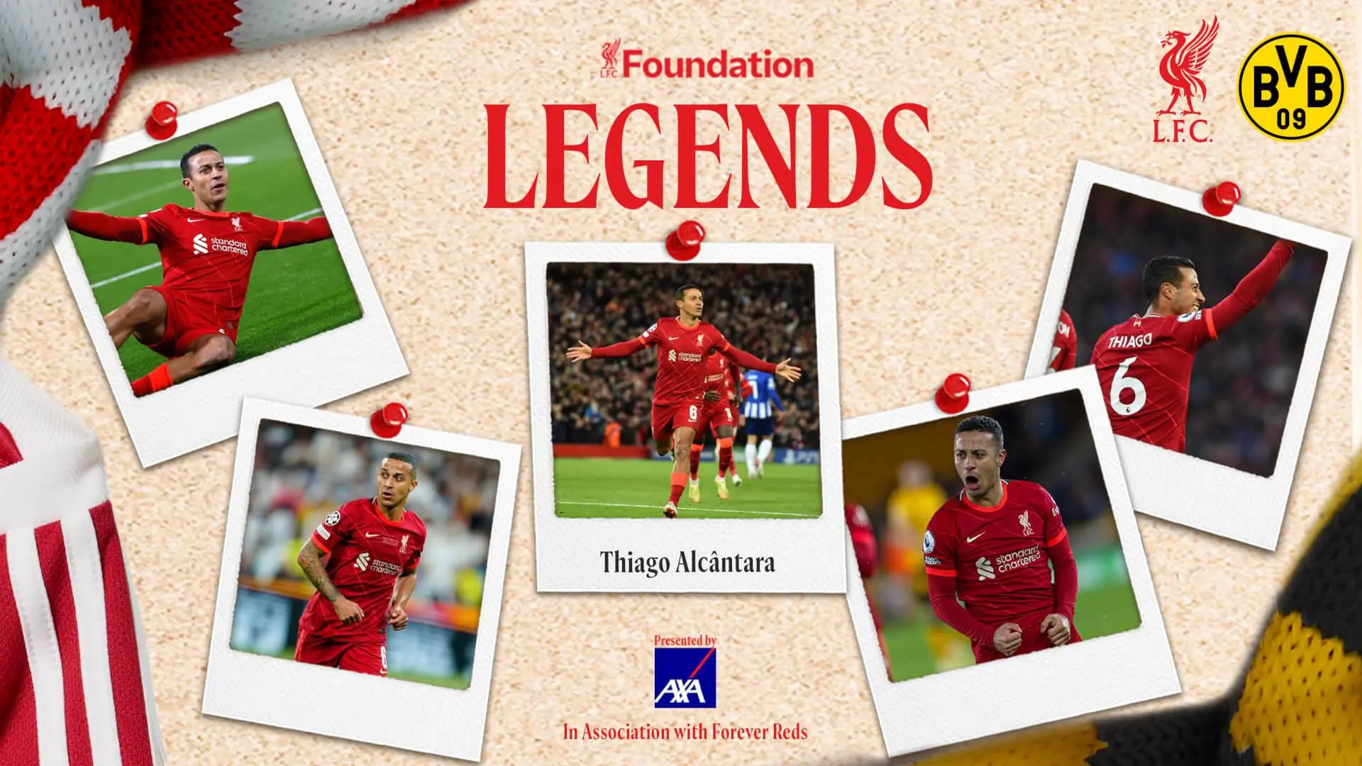 Thiago Alcantara to make LFC Legends debut at Anfield in March