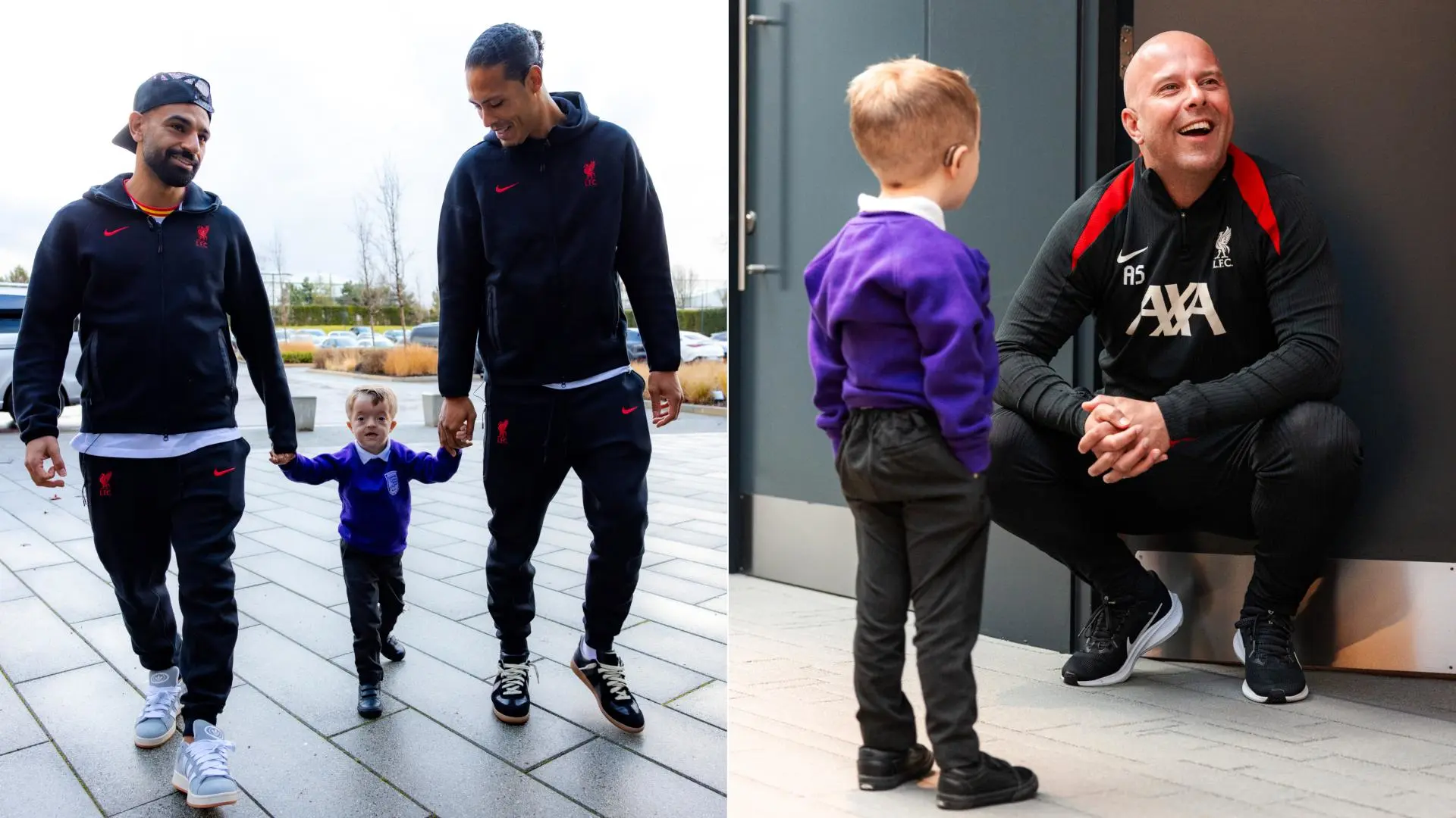 Salah and Van Dijk spring special school surprise for popular young LFC fan Isaac
