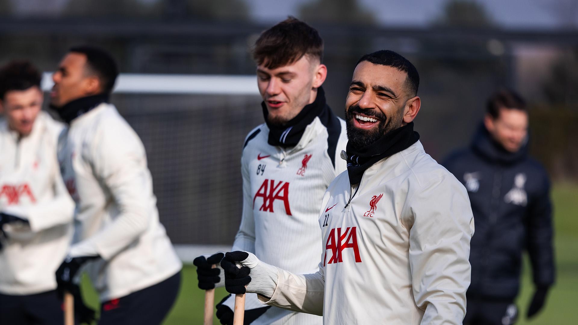 Training photos: Liverpool's Tuesday preparations for Aston Villa clash