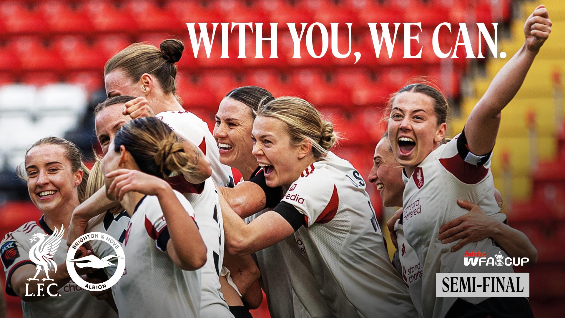 Liverpool v Brighton: Women's FA Cup semi-final fixture and ticket details