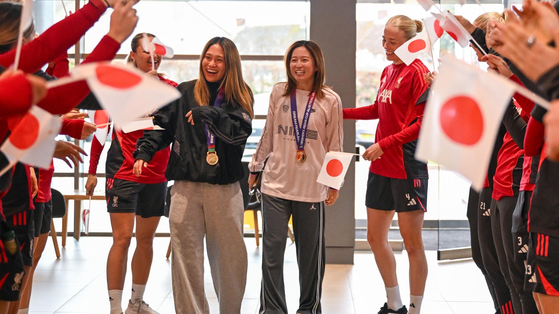 Photos: Fuka Nagano and Risa Shimizu return as LFC Women prepare for Merseyside derby