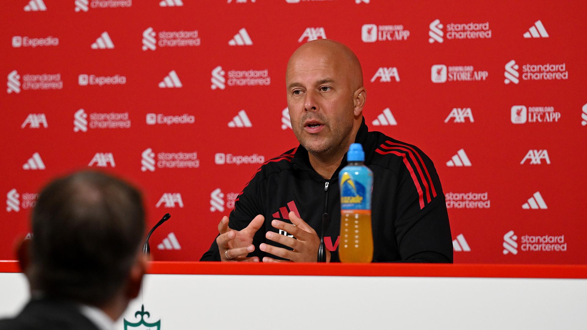 Tuesday: Watch Arne Slot's pre-Sunderland press conference live
