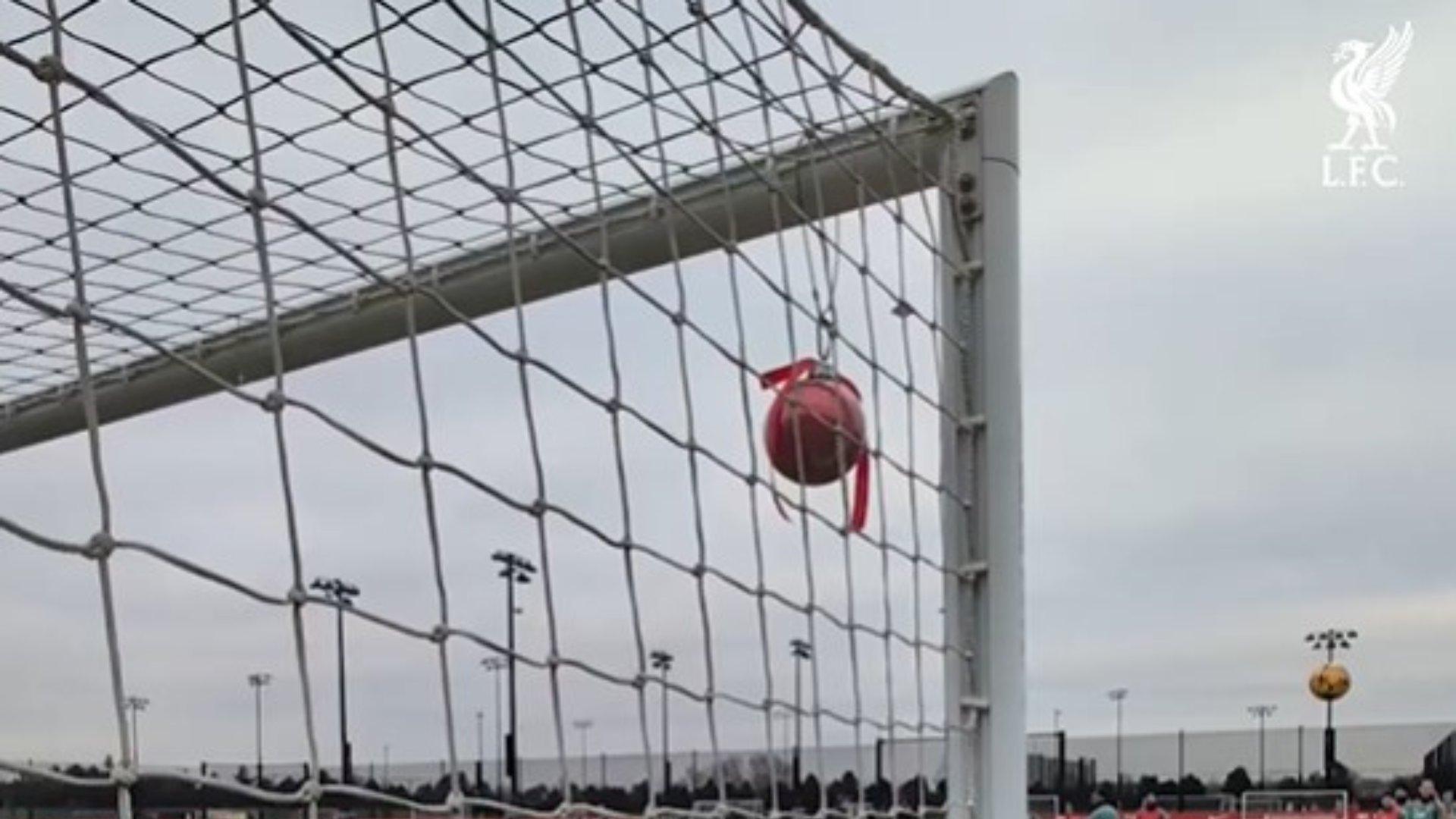 Watch: Can any Liverpool player beat the 'Bauble Challenge'?