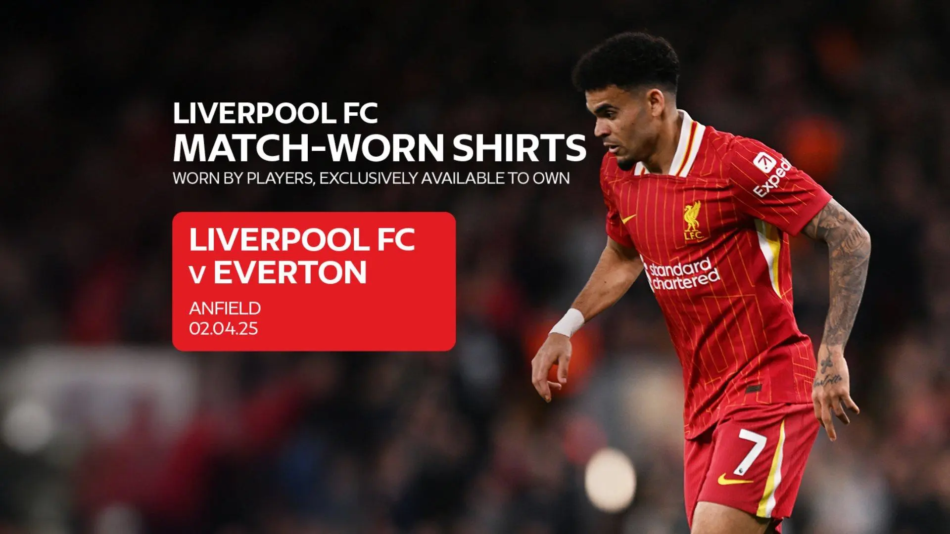 Bid on match-worn Liverpool shirts from Merseyside derby win