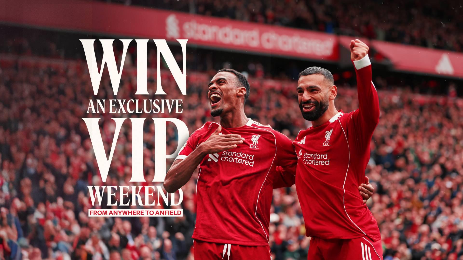All Red competition: Win a VIP weekend trip to watch Liverpool v Brighton at Anfield