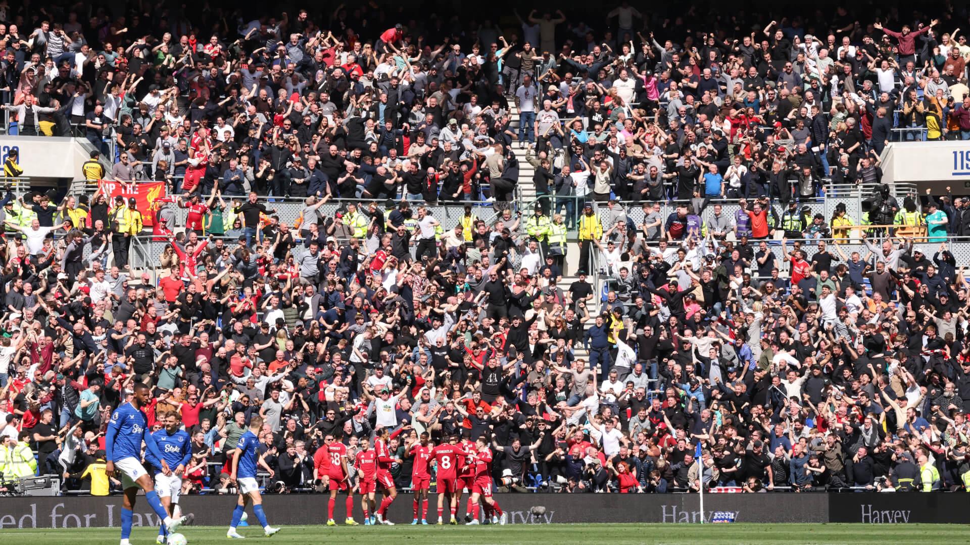 Gallery: Liverpool fans' brilliant away-end celebrations at Everton
