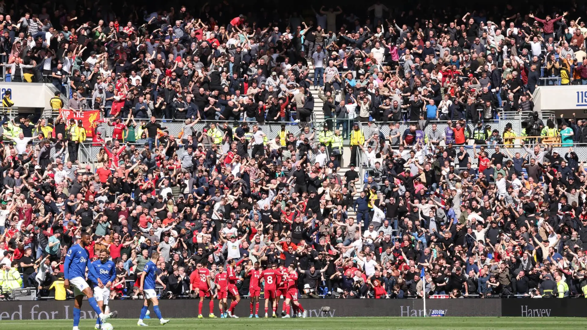 Gallery: Liverpool fans' brilliant away-end celebrations at Everton