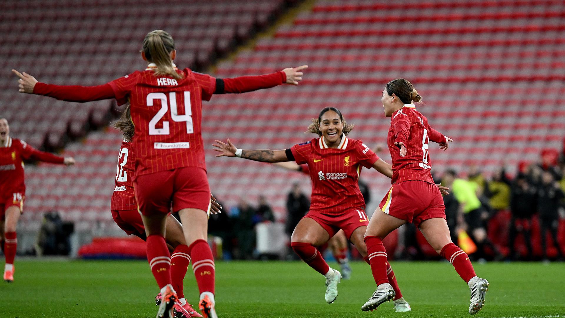 Watch WSL highlights: Liverpool 3-1 Manchester United