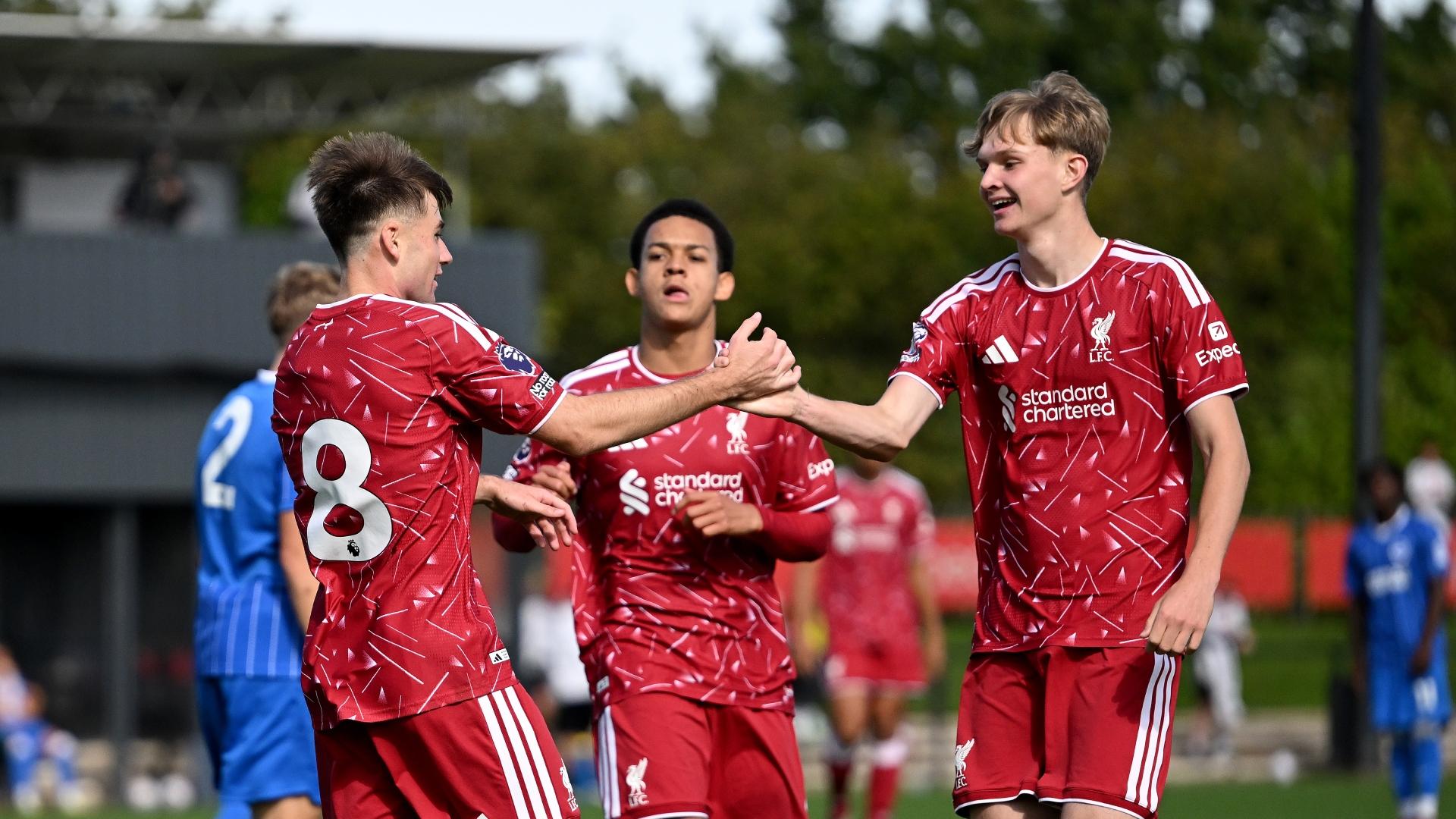 Will Wright scores twice as Liverpool beat Brighton 5-1 in PL2