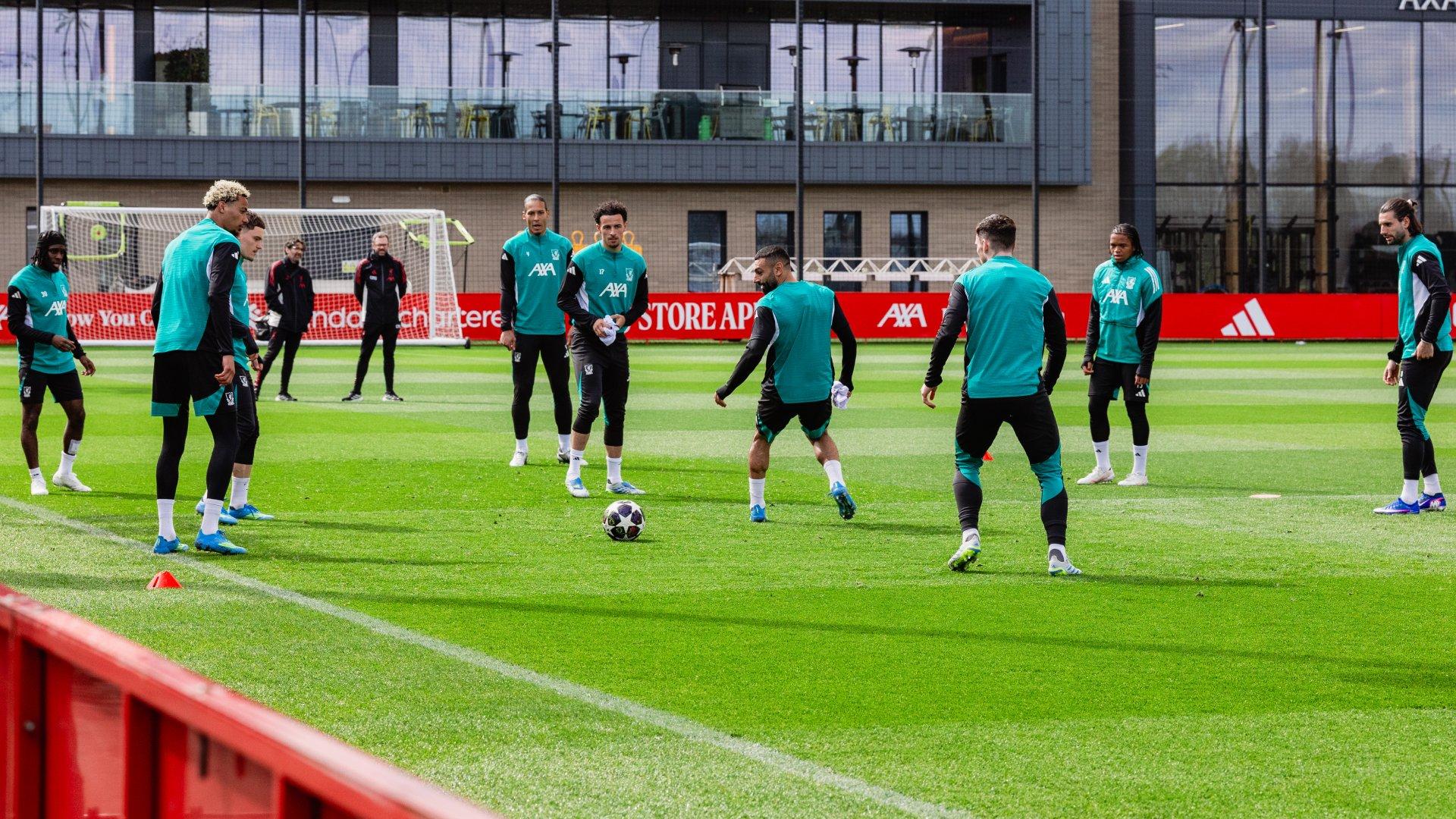 Training photos: Liverpool prepare for PSG second leg