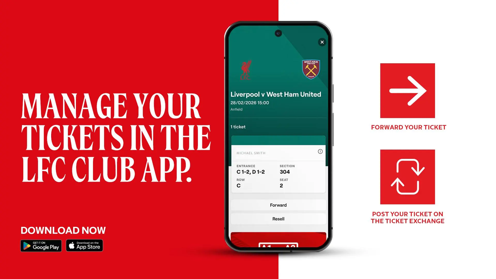 New: Manage your tickets in the official LFC app