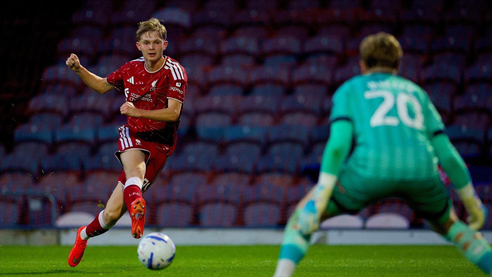 Watch Will Wright's stunner for Liverpool U21s against Rochdale